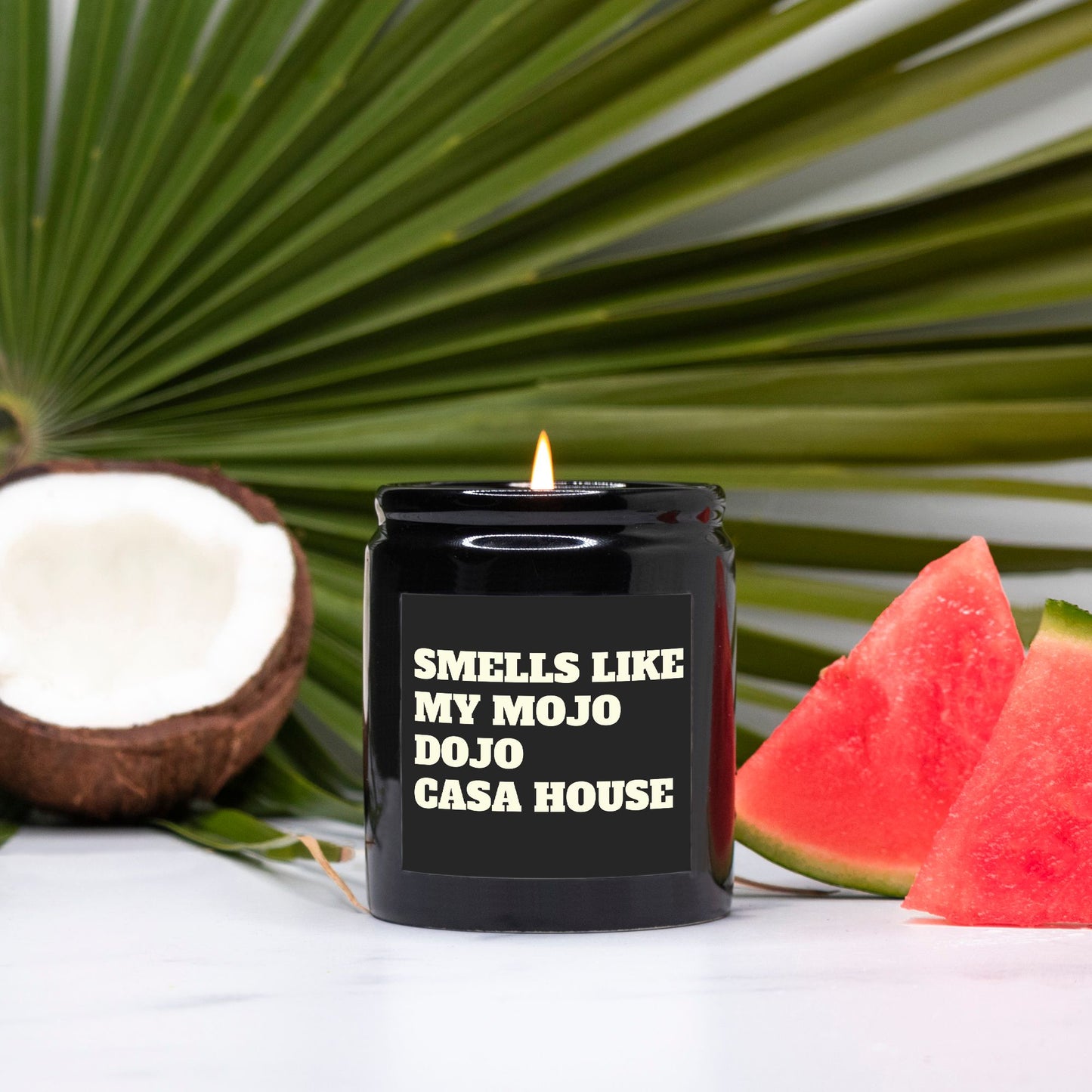 Smells like Mojo Dojo Casa House Candle Ceramic 8oz (Black)