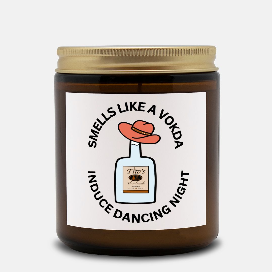 Smell Like a Vodka Induced Dancing Night Candle Amber Jar 9oz