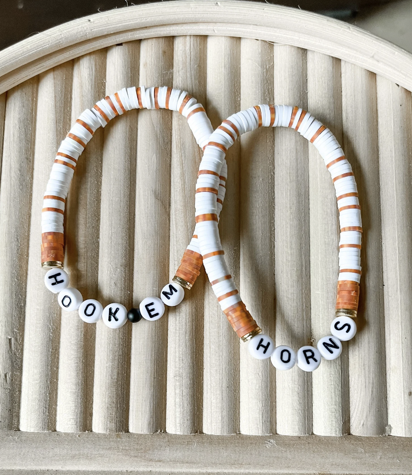 Heishi Bracelet University of Texas Longhorns
