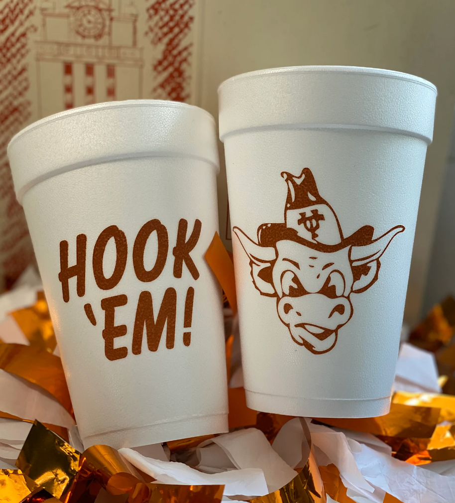 Vintage Texas Longhorns // 16 oz // Vintage Bevo // Hook 'em!
