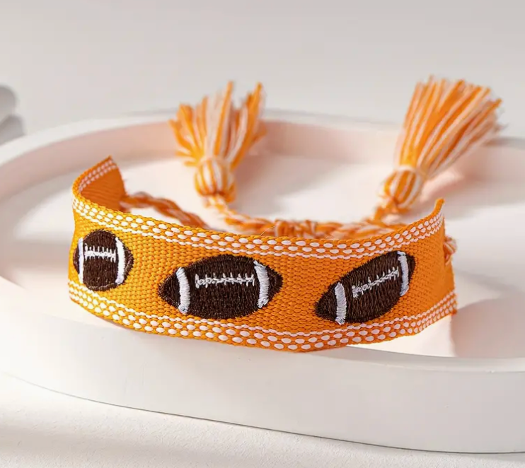 Football Cloth Embroidered Bracelet