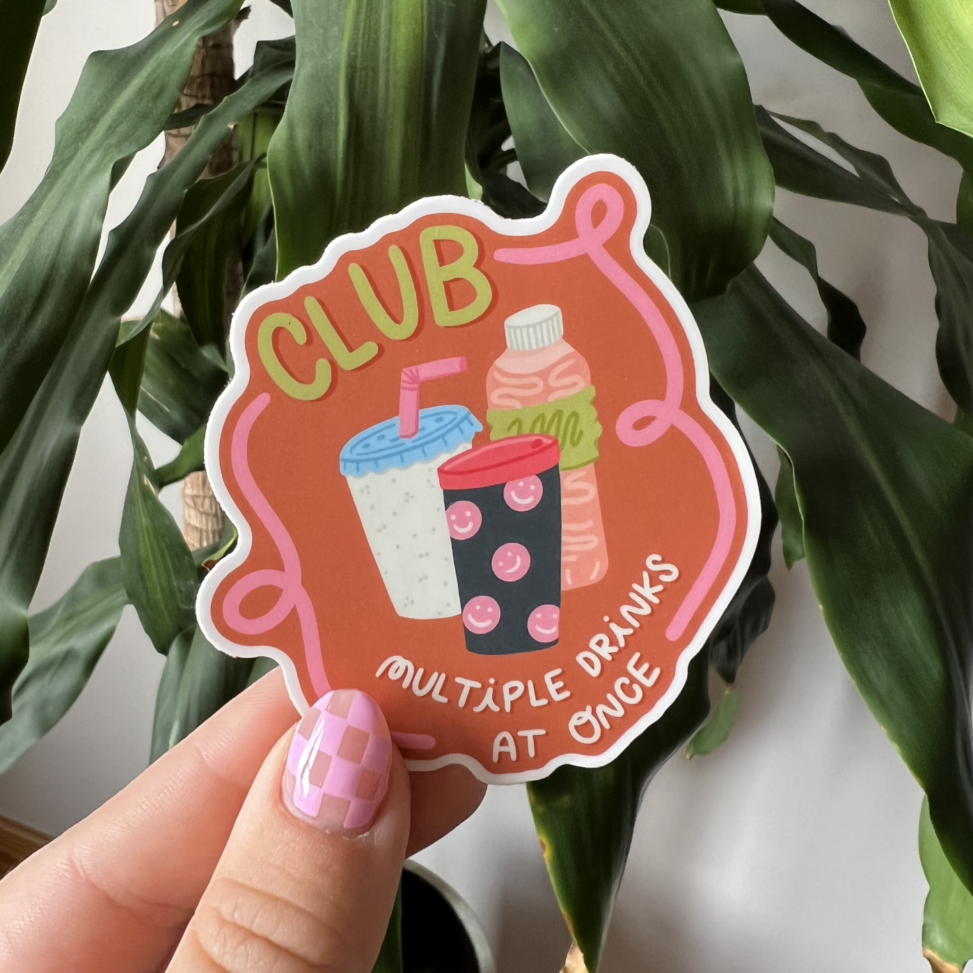 Club Multiple Drinks Sticker