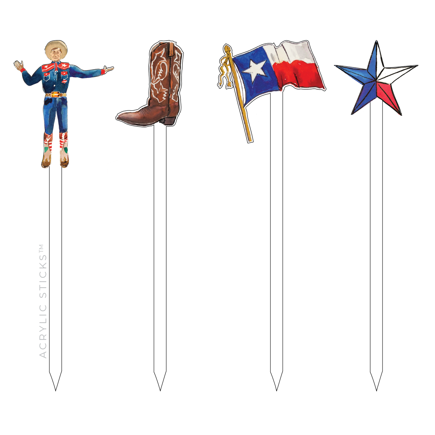 DEEP IN THE HEART OF TEXAS ACRYLIC SKEWER COMBO