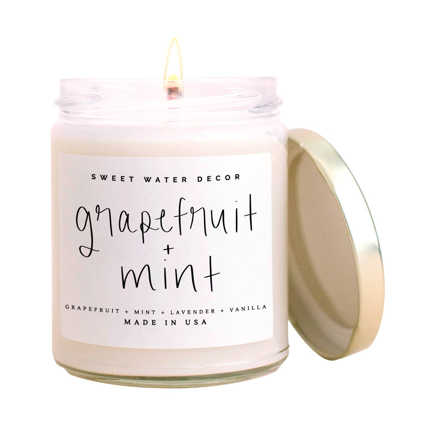 Grapefruit + Mint Soy Candle