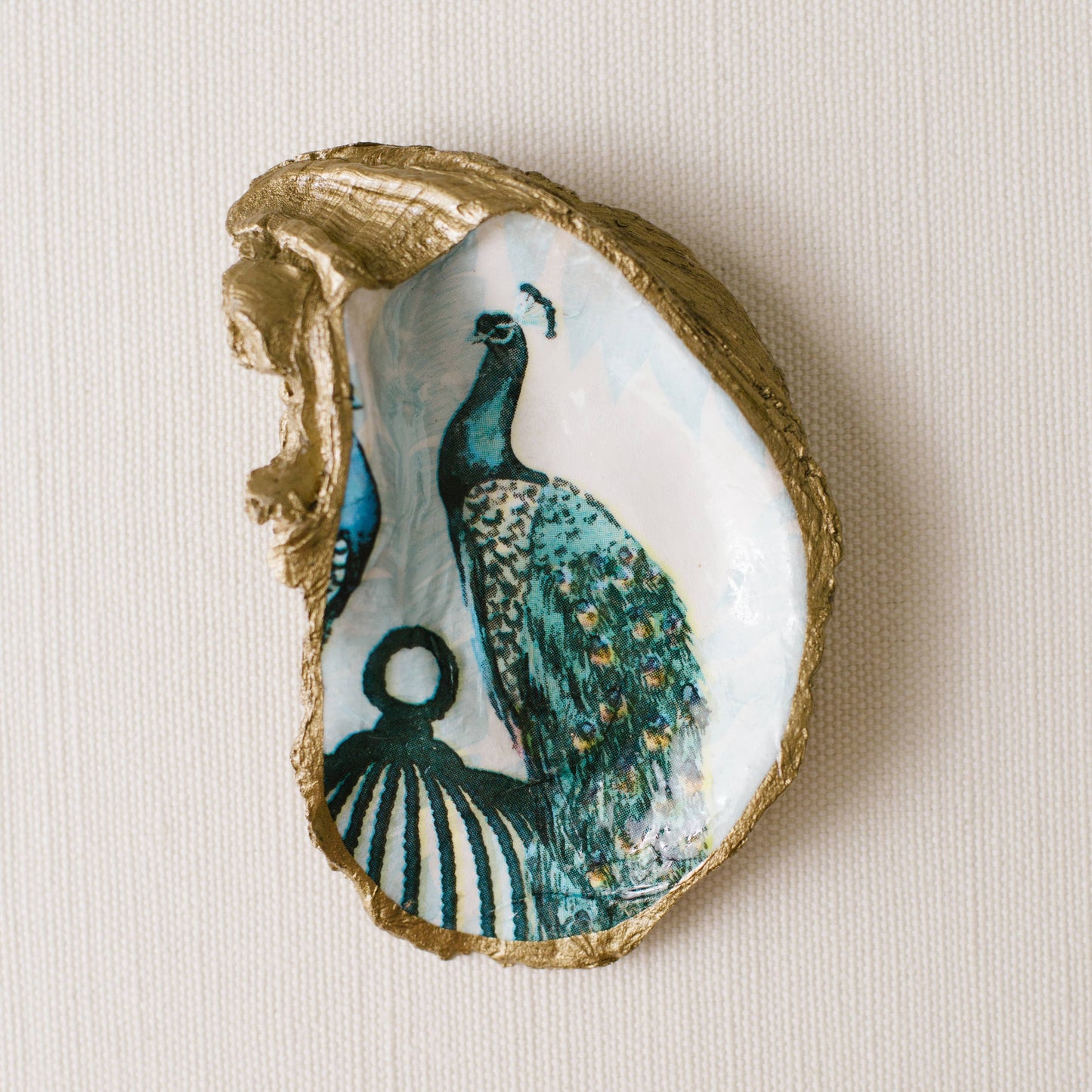 Serenity Decoupage Oyster Ring Dish