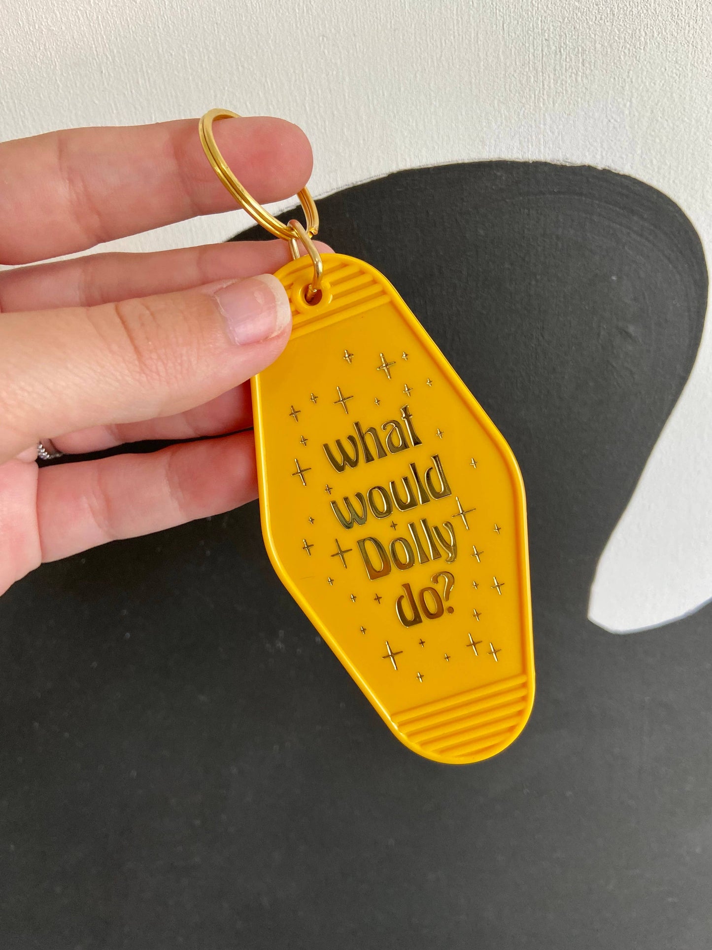 Dolly Parton Retro Motel Keychain