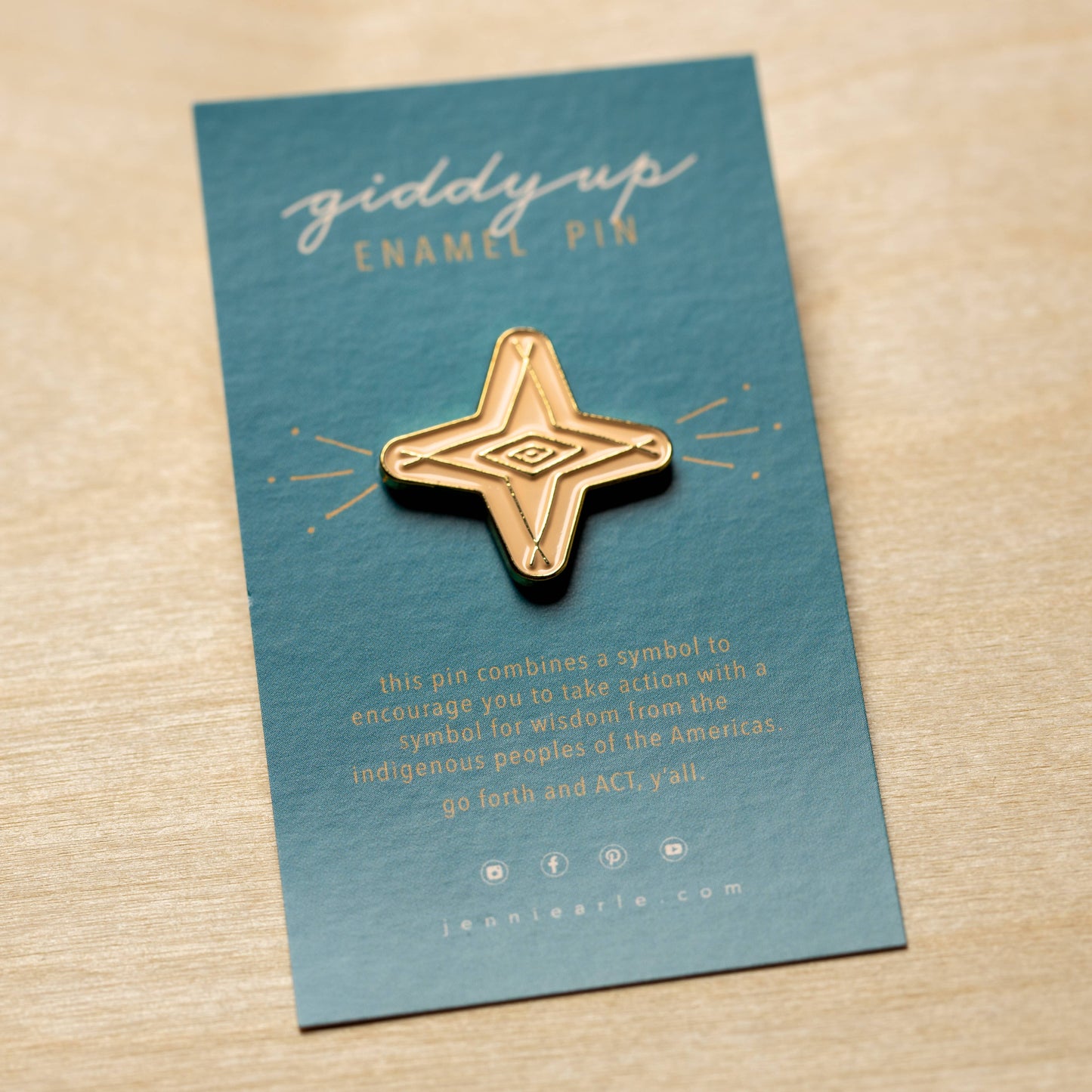 'giddy up' enamel pin