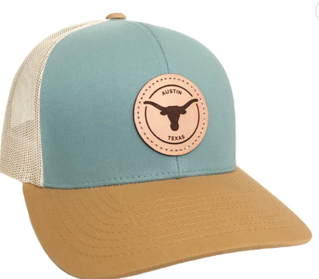 LONGHORN Austin Texas Leather Patch Hat