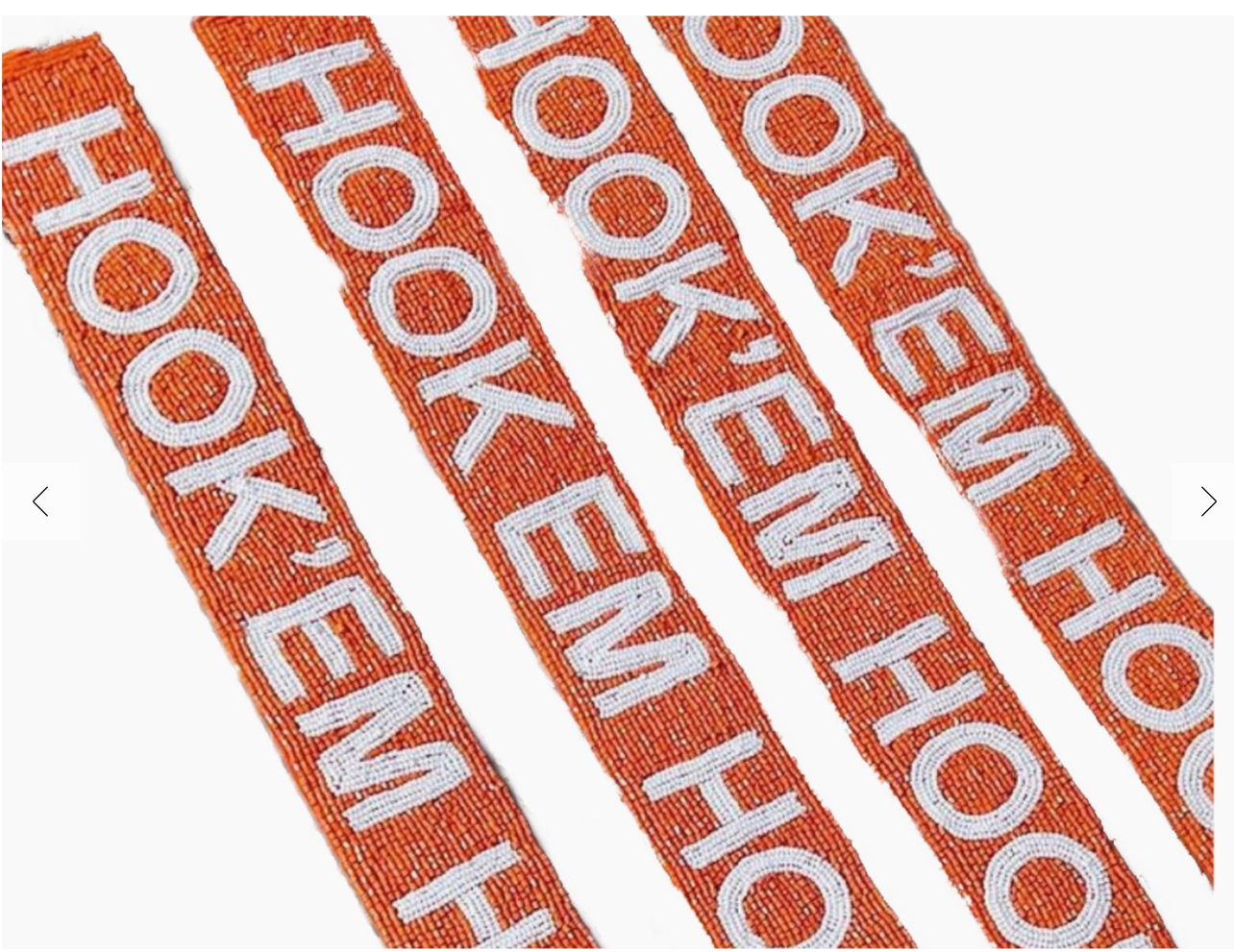 Texas Football Clear Bags with Beaded Straps
