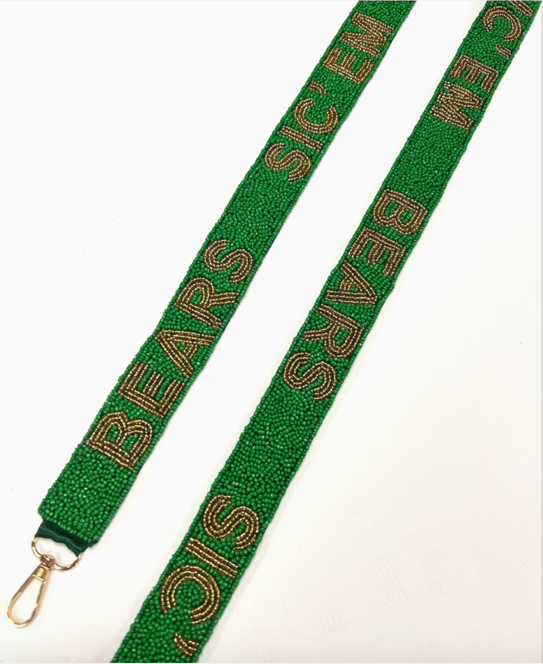 Texas Football Clear Bags with Beaded Straps