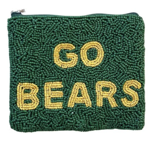 Go Bears Beaded Pouch