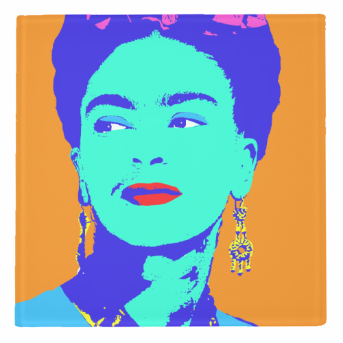 Frida - Orange & Blue Coasters