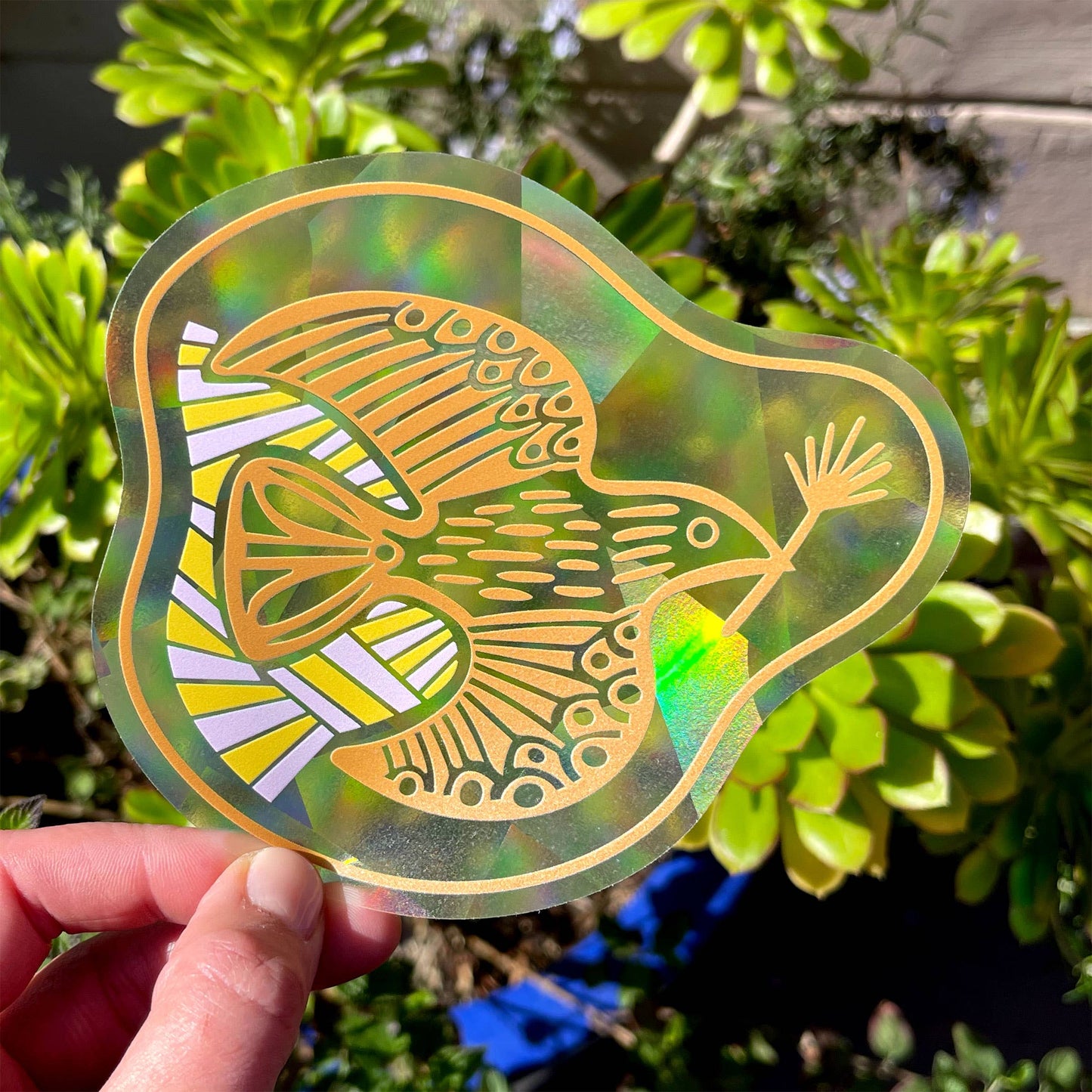 Folk Guide Bird Suncatcher Decal