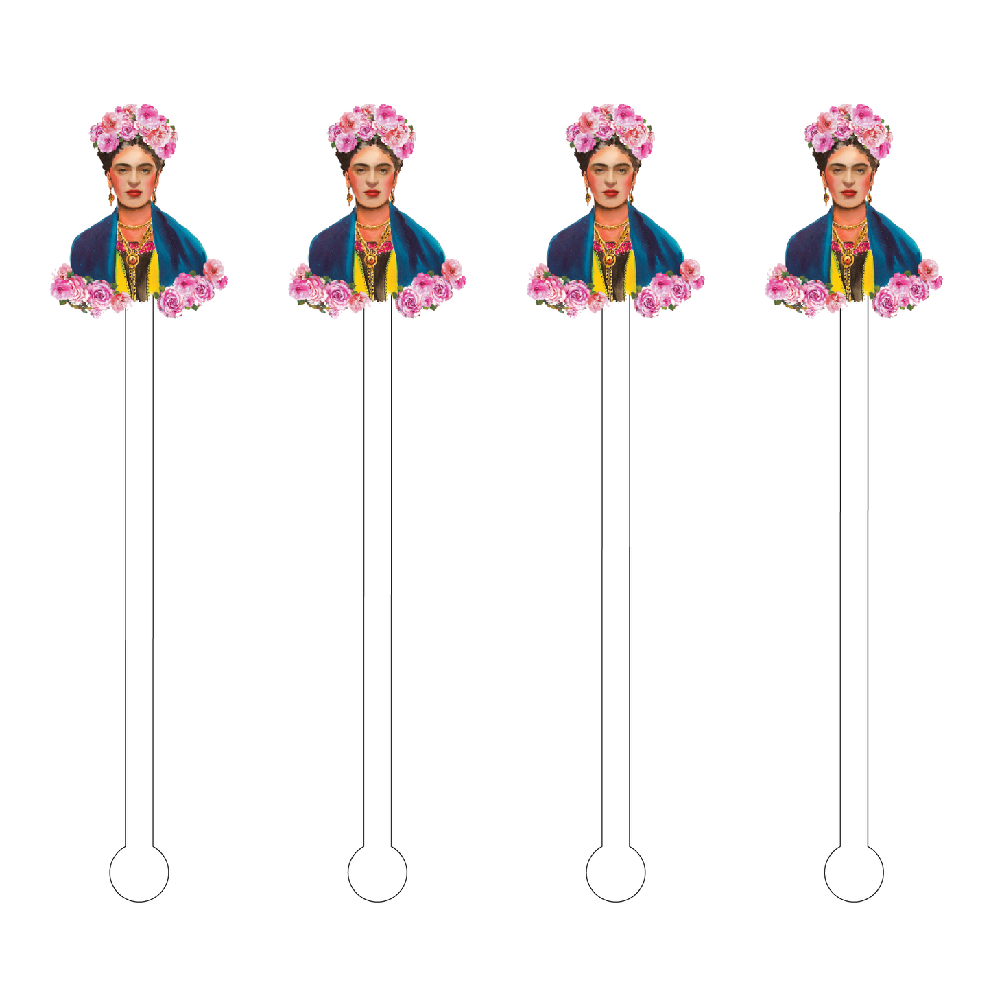 FRIDA KAHLO ACRYLIC STIR STICKS