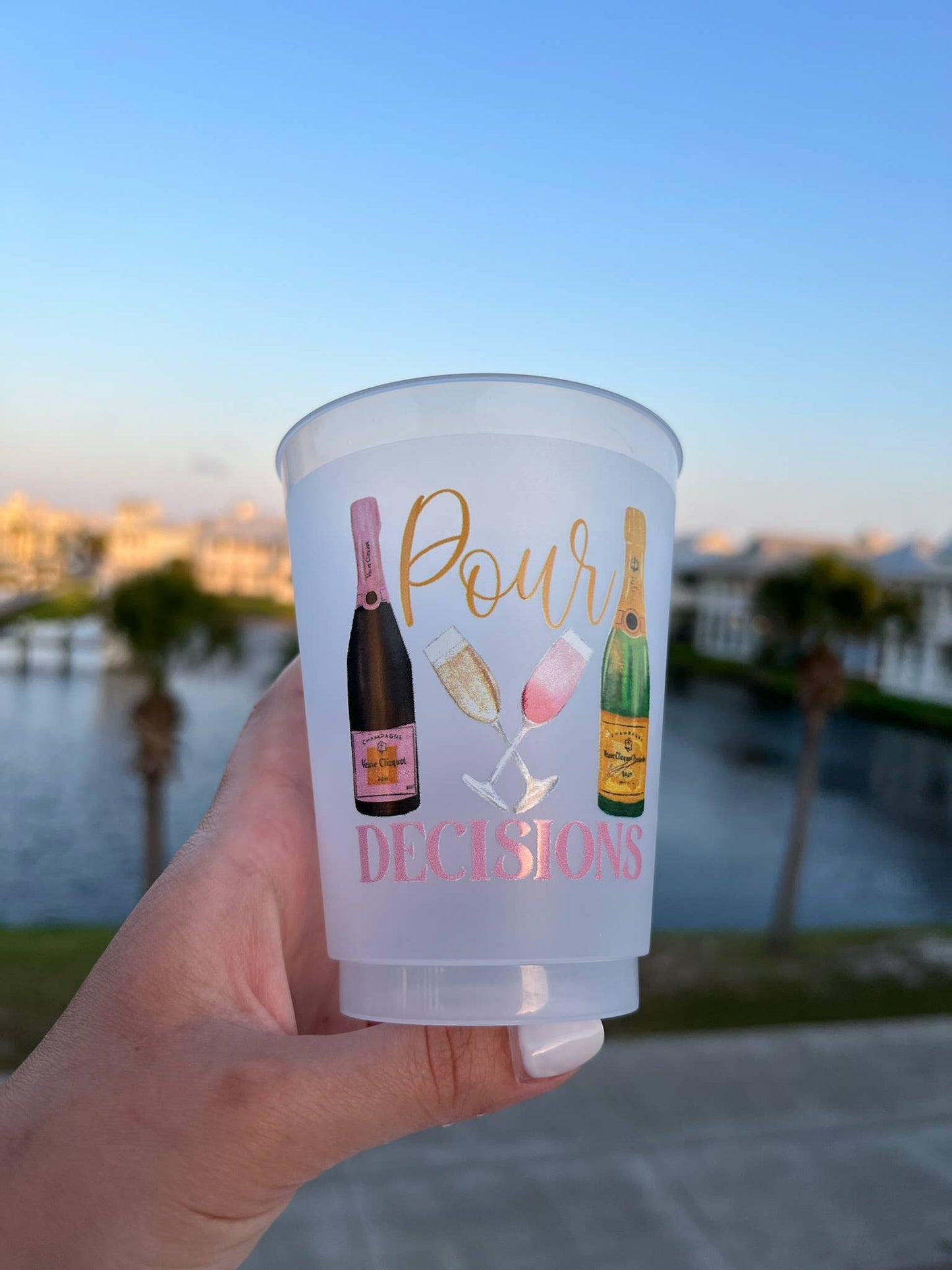 Pour Decisions Champagne - Reusable Cups - Set of 10