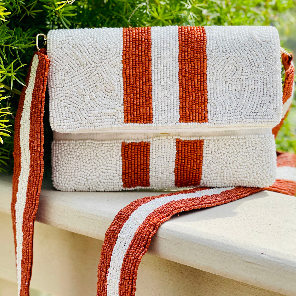 Longhorn Mini Beaded Clutch