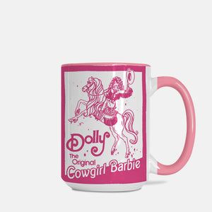 Dolly the Original Barbie Mug Deluxe 15oz. (Pink + White)