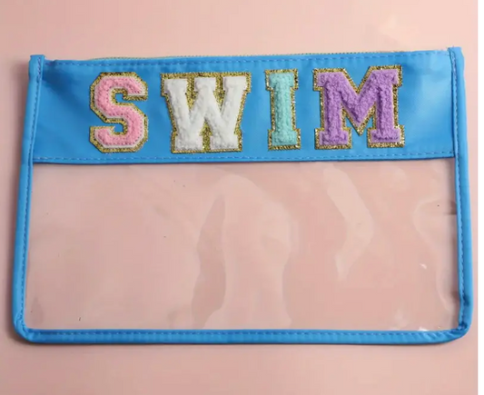 Varsity Letter Clear Swim Pouch