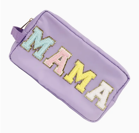 Varsity Letter MAMA Pouch/ Make Up Bag