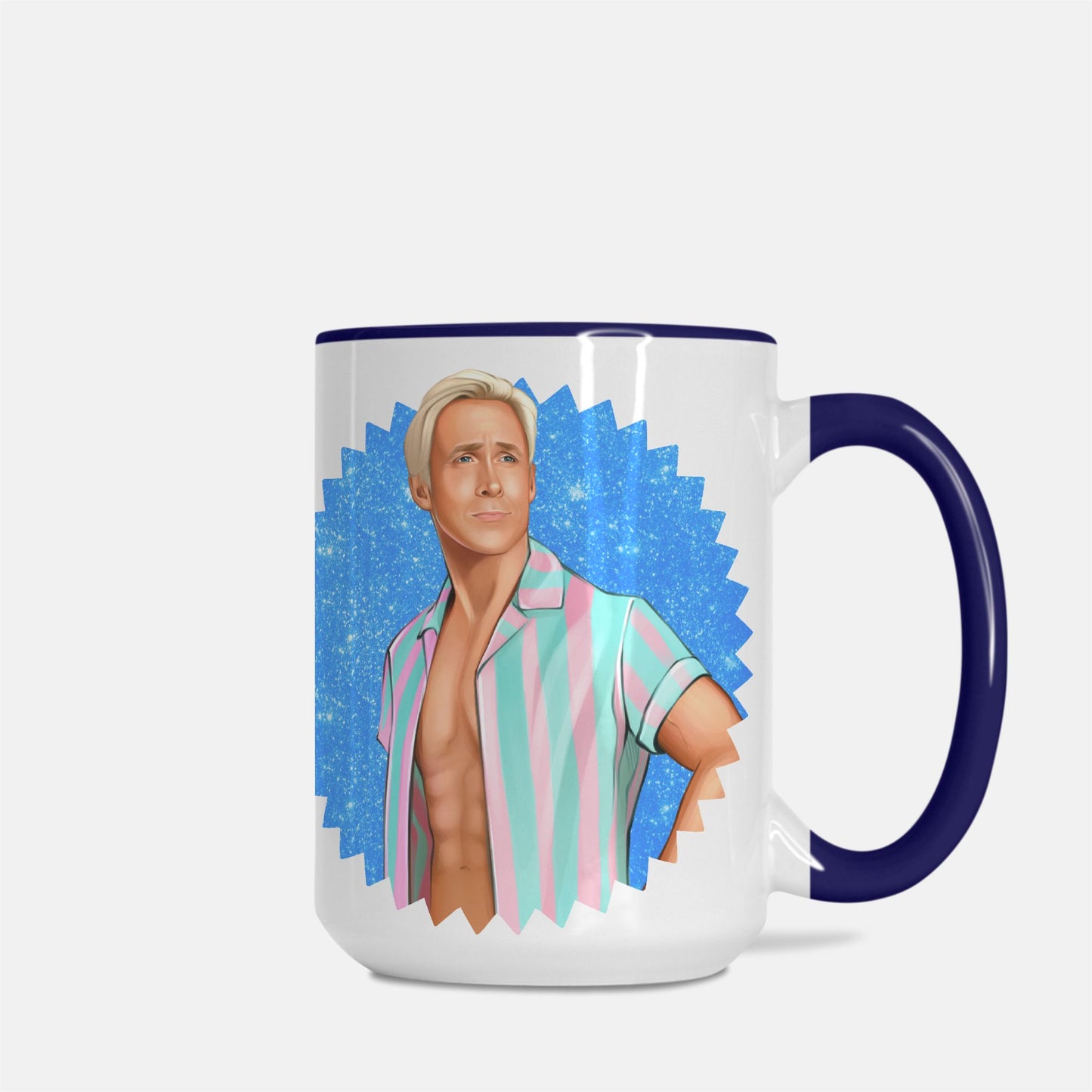 Ken Mug Deluxe 15oz. (Dark Blue + White)