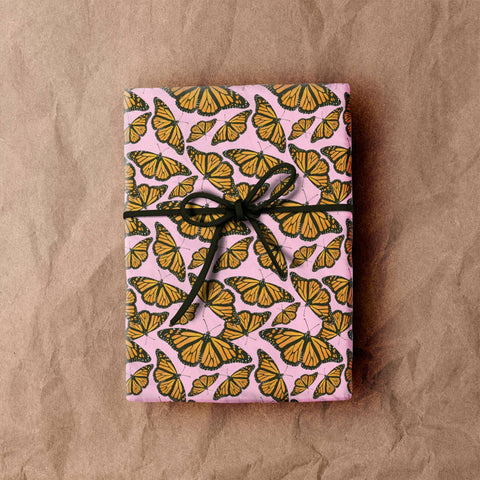 Monarch Butterfly Wrapping Paper Sheet