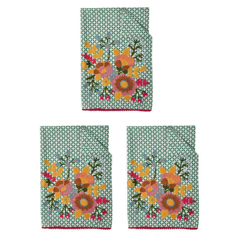 FLORAL TEA TOWEL  19X27