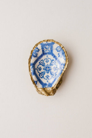Oyster Jewelry Dish - Decoupage Moroccan Tile