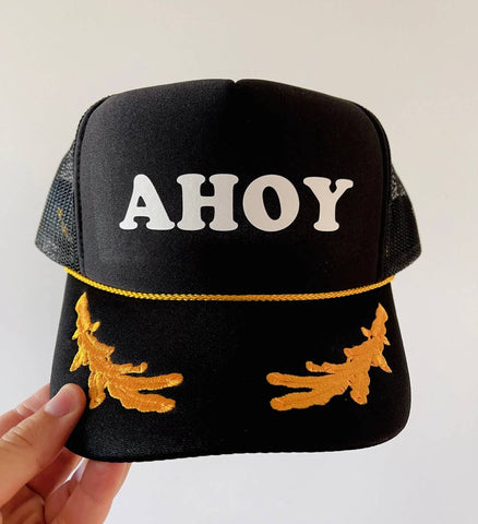 AHOY (vintage trucker Captain’s Hat)