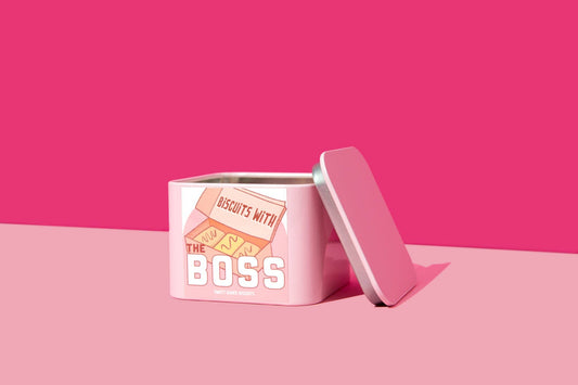 Biscuits with the Boss - Ted Lasso Candle - Pink Tin