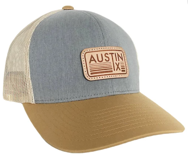 MUSIC CAPITAL Austin Texas Leather Patch Hat