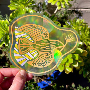 Folk Guide Bird Suncatcher Decal