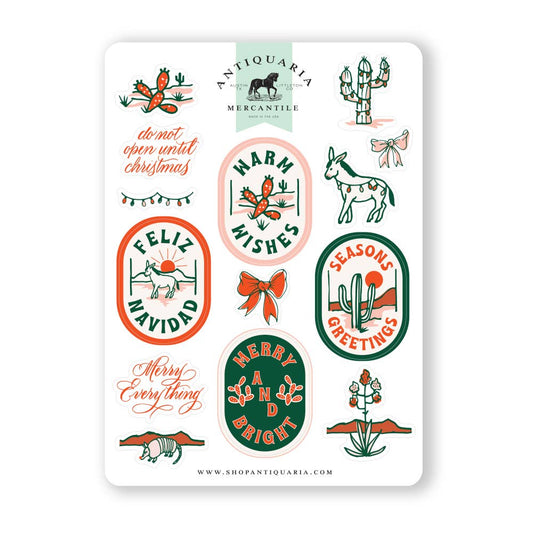 Sticker Sheet: Cactus Warm Wishes