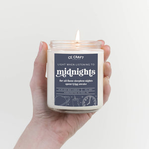 Light When Listening to Midnights  8oz Candle (Taylor Swift)