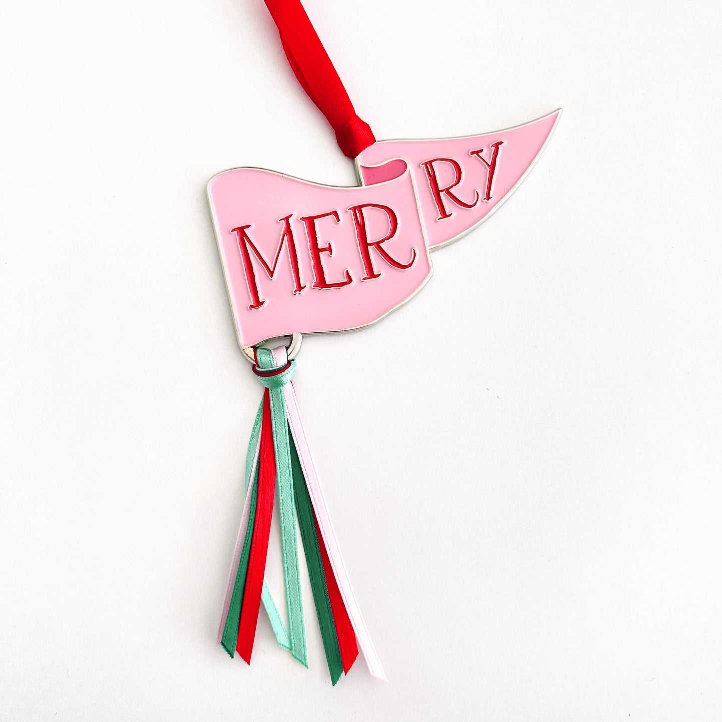 Merry Party Pennant Enamel Ornament