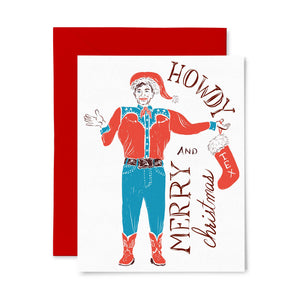 Big Tex | Letterpress Greeting Card | Holiday/Christmas