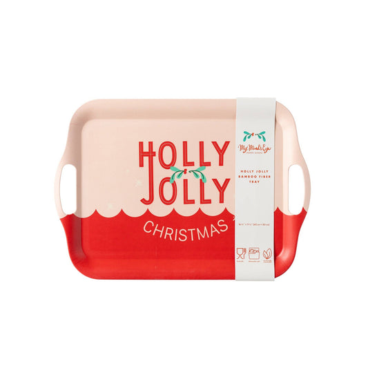 Holly Jolly Reusable Bamboo Tray