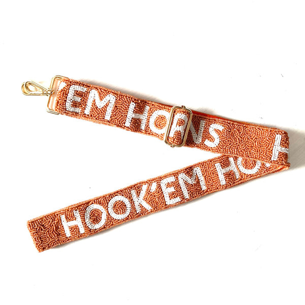 Texas Football Clear Bags with Beaded Straps